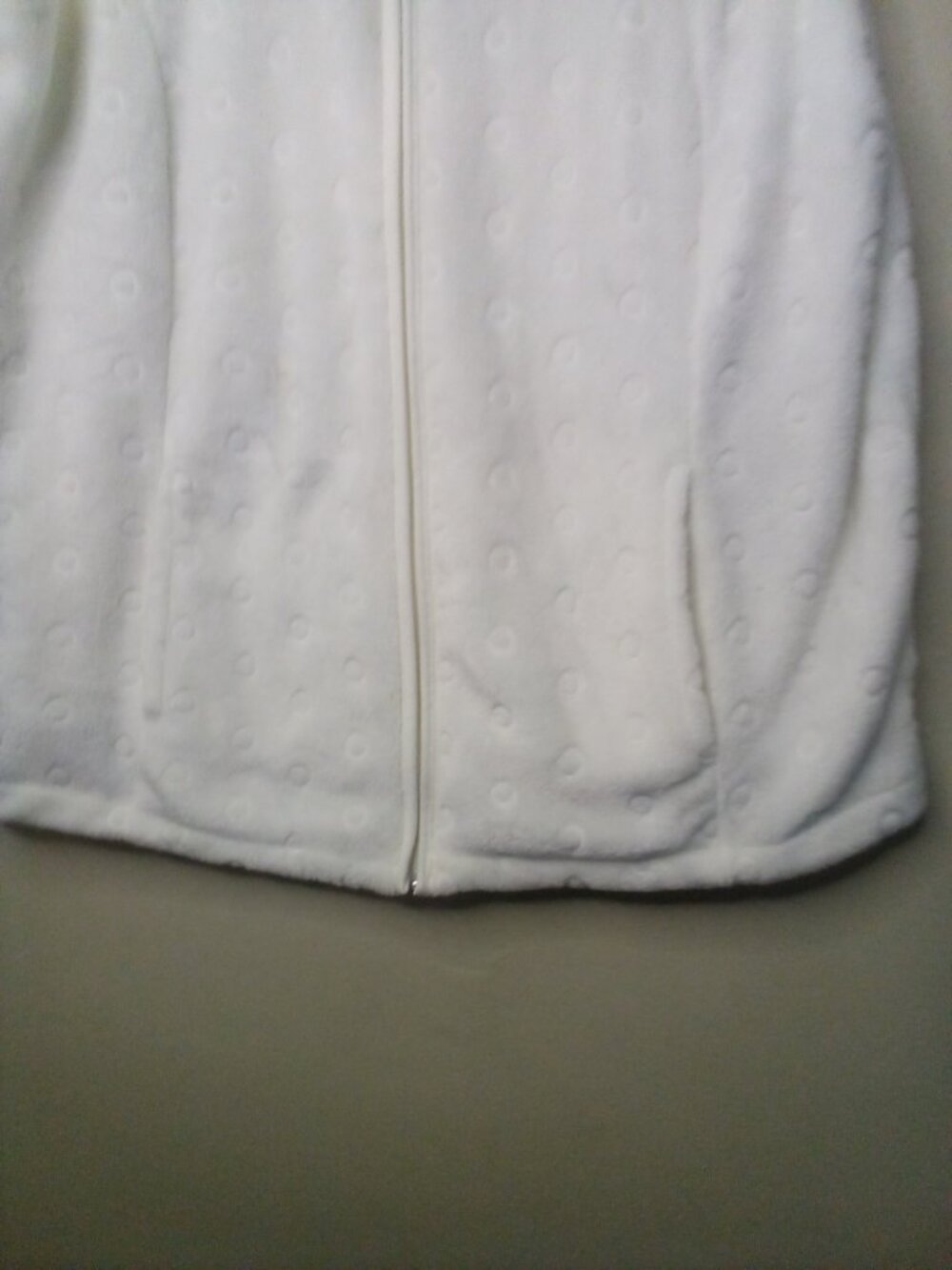 Kim Rogers Fleece Vest Women M Full Zip Sleeveless Soft Pockets White - Picture 4 of 13